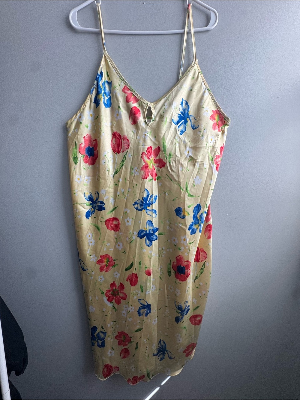 Just My Size Yellow Floral Slip with Flowers